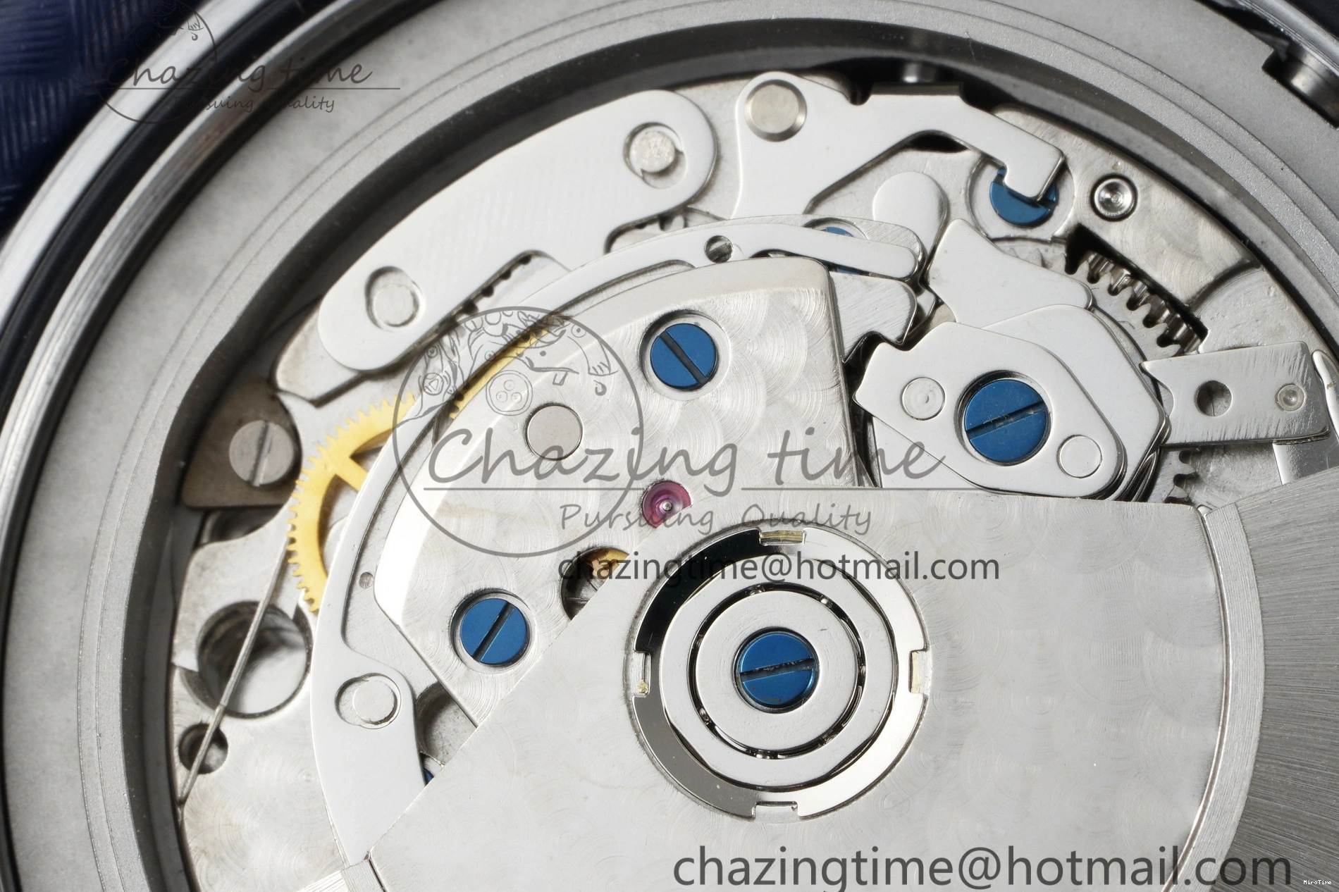 MIROTIME 0407 Pilot Chrono SS AZF 1:1 Best Edition Blue Dial on Brown Leather Strap A TimelessDesign 7060